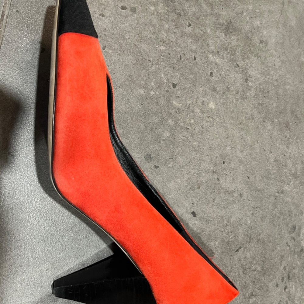 Sandro Orange and Black Heels - Picture 12 of 14
